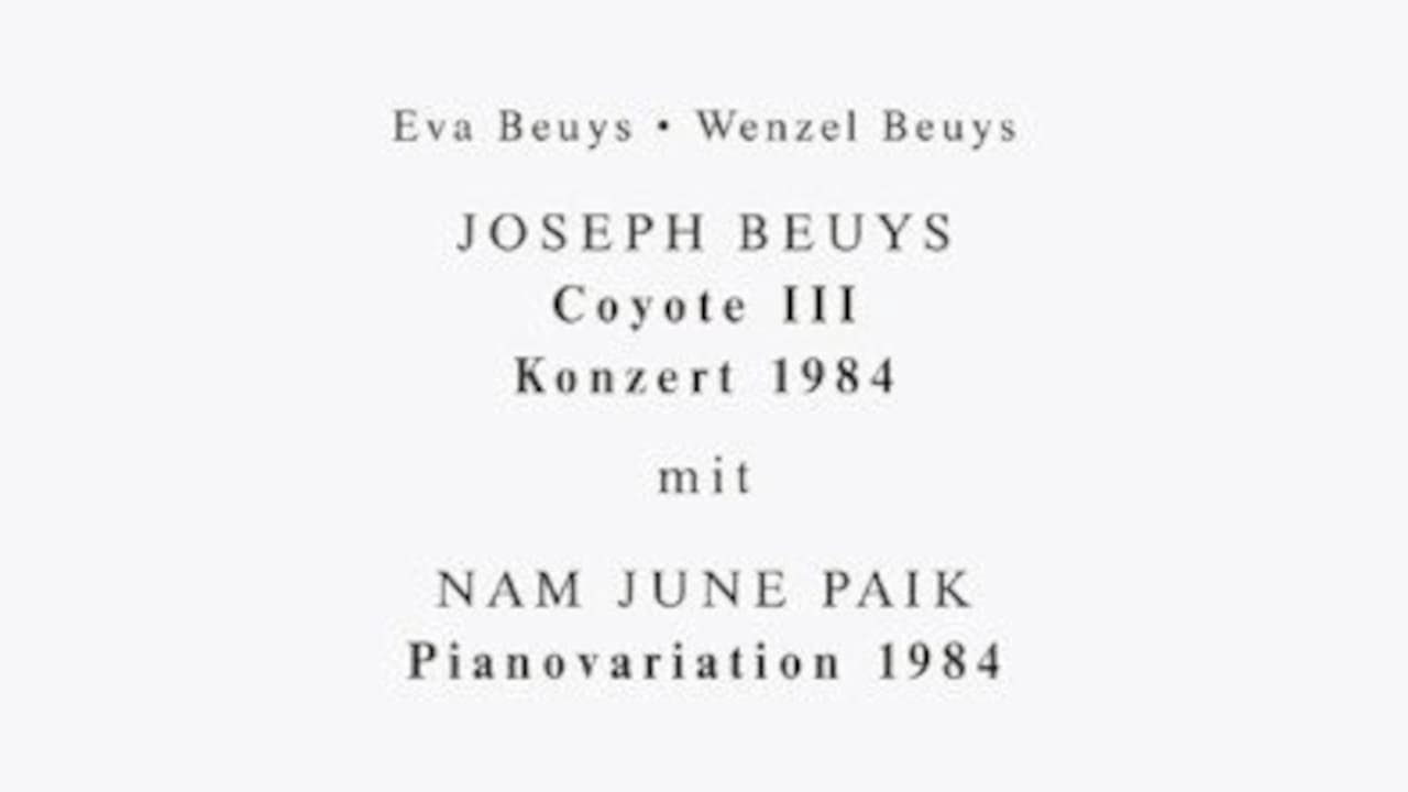 Joseph Beuys - Coyote III backdrop